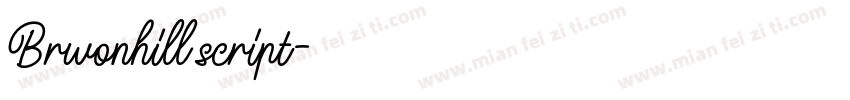 Brwonhill script字体转换